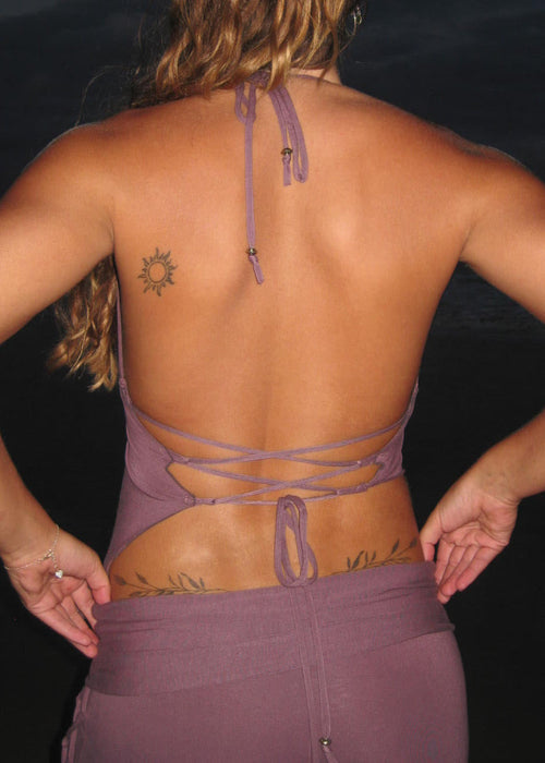 Plum Halter Top